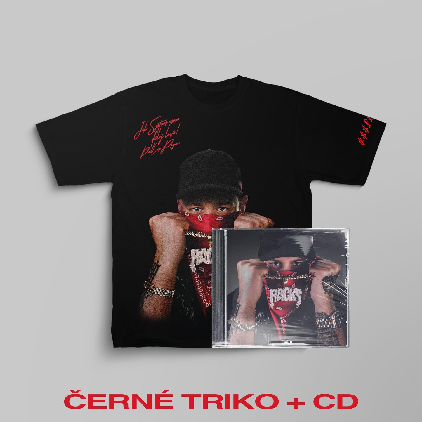 Racks Pack Černé Triko + CD