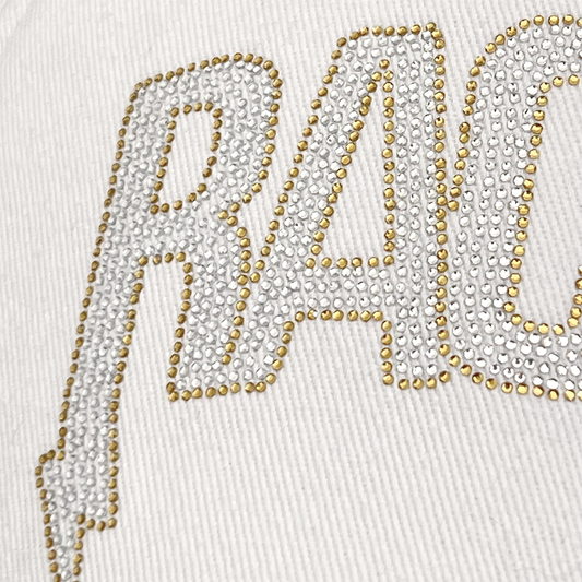 Racks Rhinestones Bílá Truckerka
