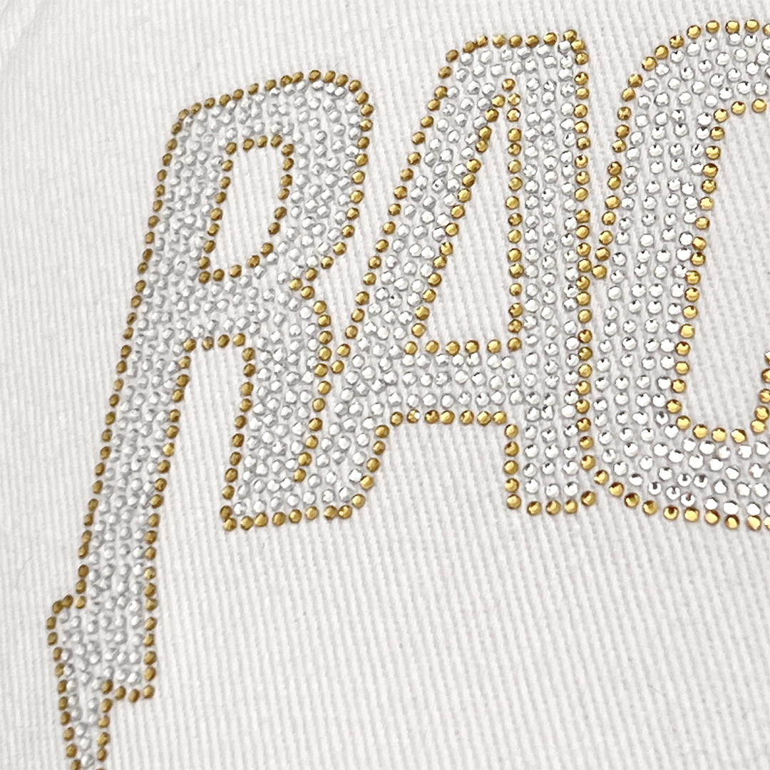 Racks Rhinestones Bílá Truckerka