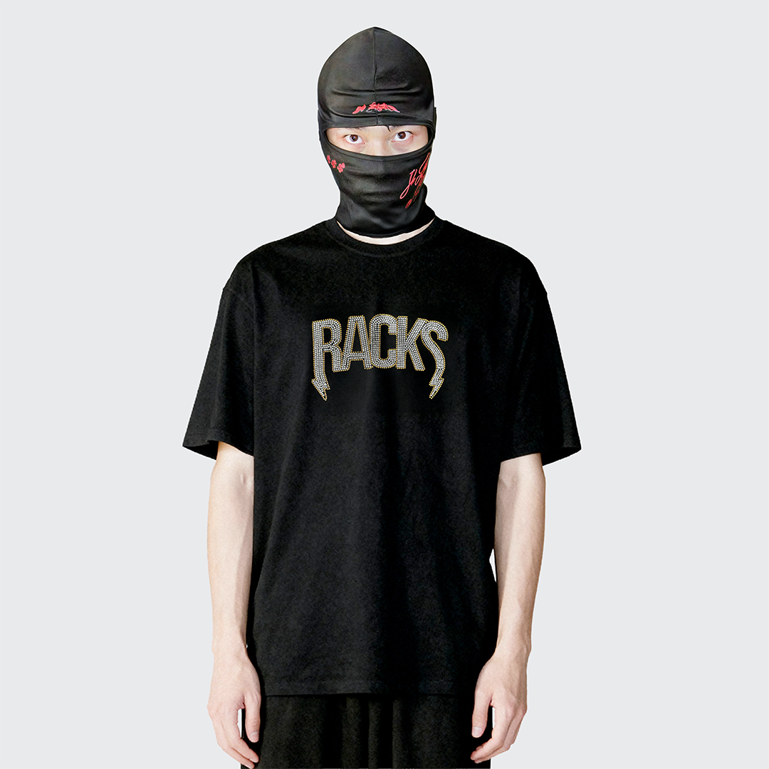 Racks Rhinestones Černé Triko